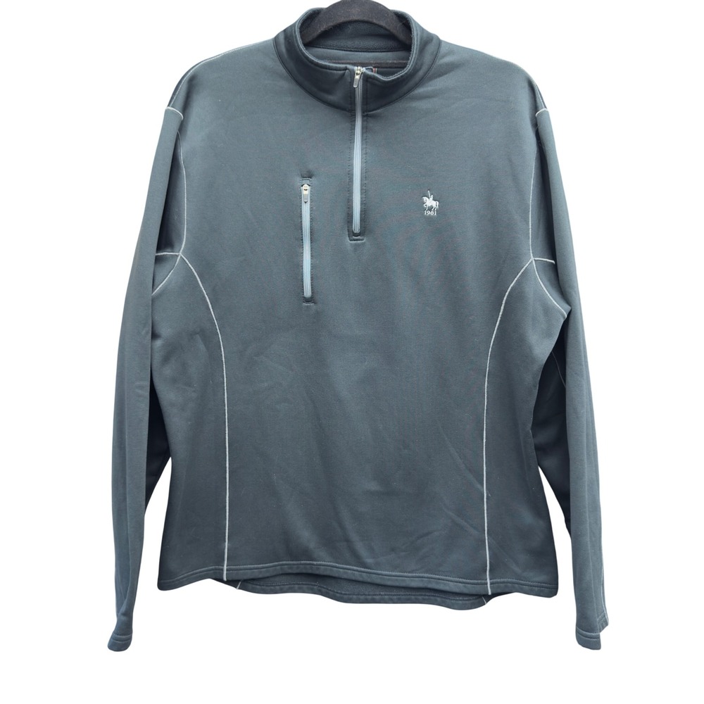 Peter Millar Element 4 Warmth 1/4 Zip Pullover Gray Mens XL MF15EK70